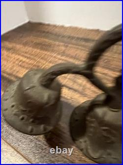 Antique 1811 Bronze/cast Iron Monastery Or Vintage 3 Bells In Working Condition