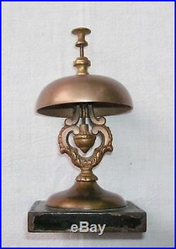 Antique 1864 Civil War Ornate Brass & Metal Bell Hotel Desk Counter Shop
