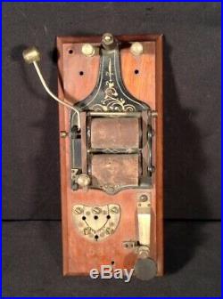 Antique 1870s Fire House TELEGRAPH Brass TAPPER Alarm Bell or Gong GAMEWELL