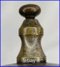 Antique 1870s Victorian Brass Marble Bell Reception Desk Service Shop Dated 1874