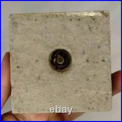 Antique 1870s Victorian Brass Marble Bell Reception Desk Service Shop Dated 1874