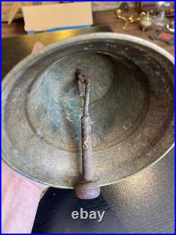 Antique 1878 Saignelegier Chiantel Fondeur Brass Bell, 6 Diameter