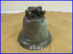 Antique 1878 Saignelegier Chiantel Fondeur Brass Bell Cow Bell BEAUTIFUL PATINA