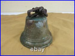 Antique 1878 Saignelegier Chiantel Fondeur Brass Bell Cow Bell BEAUTIFUL PATINA