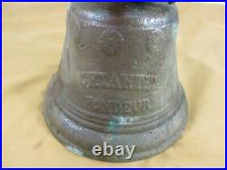 Antique 1878 Saignelegier Chiantel Fondeur Brass Bell Cow Bell BEAUTIFUL PATINA