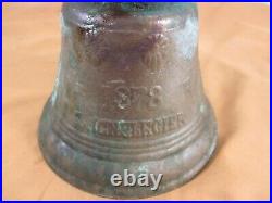 Antique 1878 Saignelegier Chiantel Fondeur Brass Bell Cow Bell BEAUTIFUL PATINA