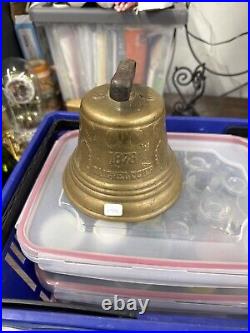 Antique 1878 Saignelegier Chiantel Fondeur Brass Bell, LARGE 6 Diameter