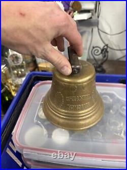 Antique 1878 Saignelegier Chiantel Fondeur Brass Bell, LARGE 6 Diameter