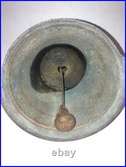 Antique 1878 Saignelegier Chiantel Fondeur SWISS COW BELL 6 Brass Authentic XL