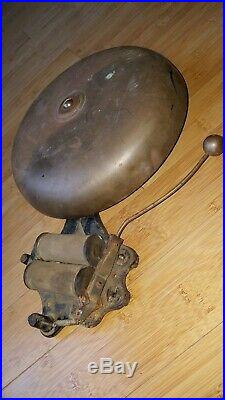 Antique 1885-1900era Gamewell-type 18 BRASS ALARM BELL boxing ring firehouse