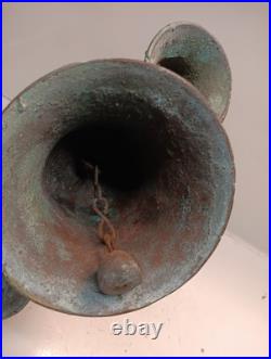 Antique 1888 Bronze Triple Bell Mexico Mission Church Monastery Altar Bells