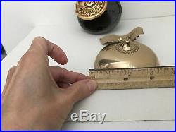 Antique 1891 Victorian Cast And Brass Thumb Twist Door Bell Works Fully Restored