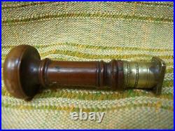 Antique 18th Century Brass & Wood Nobility Armorial Bell Sealing Wax Stamp Seal