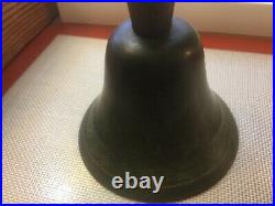 Antique 1900s Brass School Hand Bell