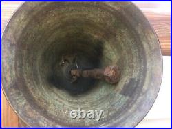 Antique 1900s Brass School Hand Bell