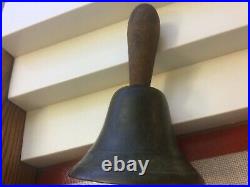 Antique 1900s Brass School Hand Bell