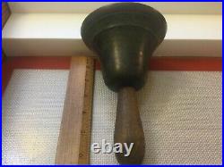 Antique 1900s Brass School Hand Bell