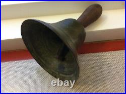 Antique 1900s Brass School Hand Bell