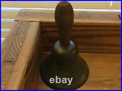 Antique 1900s Brass School Hand Bell