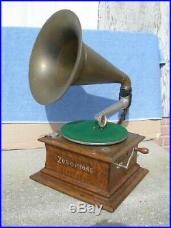 Solid Metal Brass Zonophone Horn For Zon-O-Phone Or Parlor Phonograph HB 092 