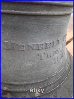 Antique 1918 Meneely Bronze Bell Church School 92lbs