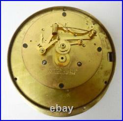 Antique 1919 Chelsea Ships Bell 6 Silver Dial Brass Case Clock Free Shipping