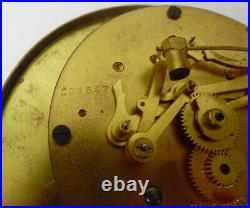 Antique 1919 Chelsea Ships Bell 6 Silver Dial Brass Case Clock Free Shipping