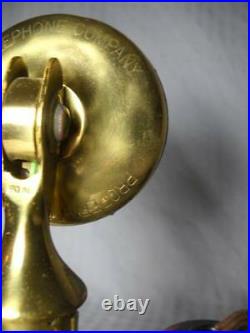 Antique 1921 American Bell Brass Candlestick Phone with Ringer Working
