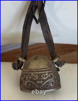 Antique 19th C Burmese Buffalo Horse Bell Burma 4 X 3