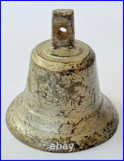 Antique 19th Century Bronze Bell Vintage Hand Bell 3.7/9.5cm 344g