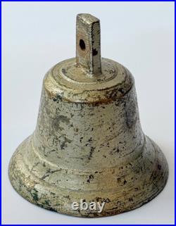 Antique 19th Century Bronze Bell Vintage Hand Bell 3.7/9.5cm 344g