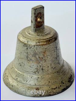 Antique 19th Century Bronze Bell Vintage Hand Bell 3.7/9.5cm 344g