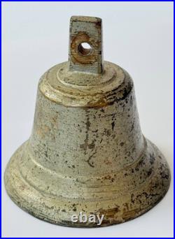 Antique 19th Century Bronze Bell Vintage Hand Bell 3.7/9.5cm 344g