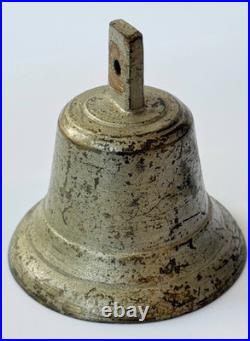 Antique 19th Century Bronze Bell Vintage Hand Bell 3.7/9.5cm 344g