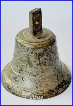 Antique 19th Century Bronze Bell Vintage Hand Bell 3.7/9.5cm 344g