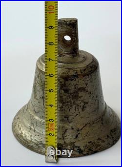 Antique 19th Century Bronze Bell Vintage Hand Bell 3.7/9.5cm 344g