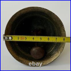 Antique 19th Century Bronze Bell Vintage Hand Bell 3.7/9.5cm 344g