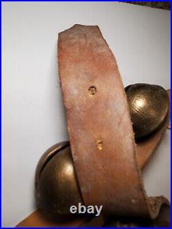 Antique 20 Brass Horse Sleigh Bells Numbered & Etched