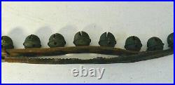 Antique 21 Sleigh Bells On 45Leather Strap Jingle Bells Horse Sleigh Bells