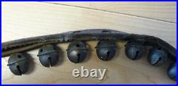 Antique 21 Sleigh Bells On 45Leather Strap Jingle Bells Horse Sleigh Bells