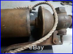 Antique 3 inches LUNKENHEIMER BRASS STEAMPUNK, LOCOMOTIVE, BOAT WHISTLE/BELL