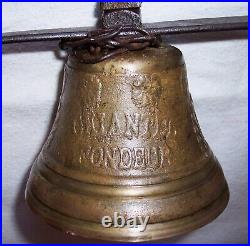 Antique 5 Mounted Horse Bell Chiantel Fondeur Siagnelegier 1878 Sleigh Wagon