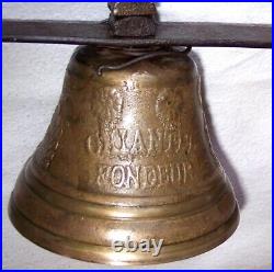 Antique 5 Mounted Horse Bell Chiantel Fondeur Siagnelegier 1878 Sleigh Wagon