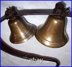 Antique 5 Mounted Horse Bell Chiantel Fondeur Siagnelegier 1878 Sleigh Wagon