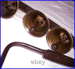 Antique 5 Mounted Horse Bell Chiantel Fondeur Siagnelegier 1878 Sleigh Wagon