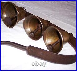 Antique 5 Mounted Horse Bell Chiantel Fondeur Siagnelegier 1878 Sleigh Wagon
