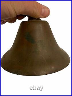 Antique 6 Perko Brass/Bronze Maratime Fog Bell Ship Nice Patina Vintage