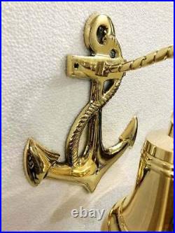 Antique 6 Solid Brass Anchor Ship Bell Ring Home Kitchen Out & Indoor Door Bell