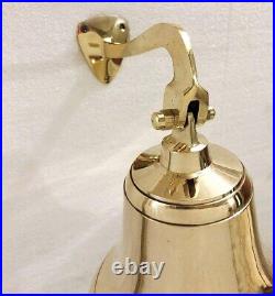 Antique 6 Solid Brass Ship Bell Ring Home Kitchen Outdoor Indoor Door Bell Wall