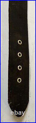 Antique 71 Inch Graduated Size Sleiigh Bells 15 Petal Bells Leather Brass
